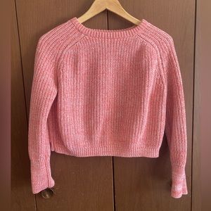 American Apparel cropped pink knit sweater size L